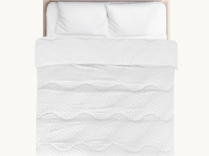 Easy Dekbed Zonder Overtrek - Japandi Waves - Wit