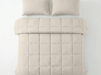 Lazy Dekbed Zonder Overtrek - Percale Katoen - Beige