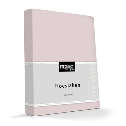 Kinder Hoeslaken - Katoen Jersey Stretch - Roze