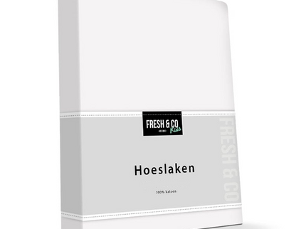 Kinder Hoeslaken - Katoen Jersey Stretch - Wit