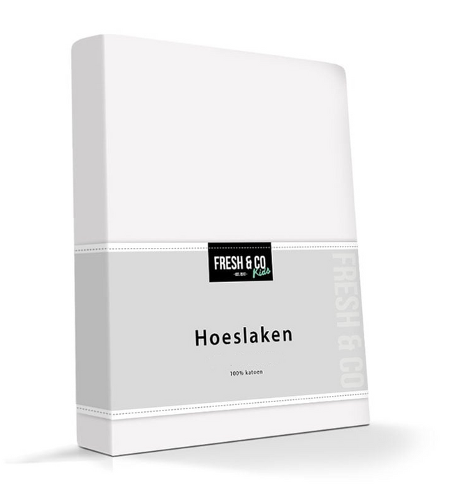 Kinder Hoeslaken - Katoen Jersey Stretch - Wit
