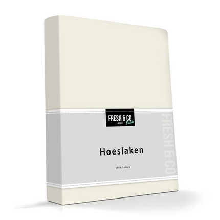 Kinder Hoeslaken - Katoen Jersey Stretch - Creme