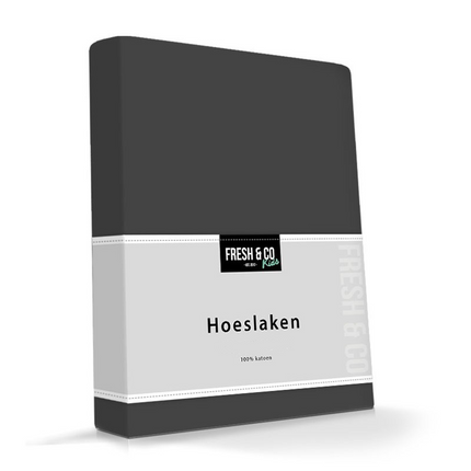 Kinder Hoeslaken - Katoen Jersey Stretch - Antraciet
