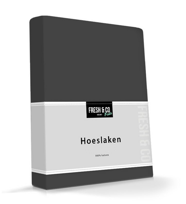 Kinder Hoeslaken - Katoen Jersey Stretch - Antraciet