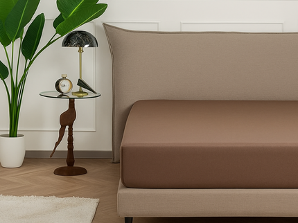 Hoeslaken - Katoen Dubbel Jersey - Taupe