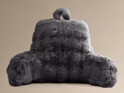 Kussen Bedsteun Pompom - Antraciet