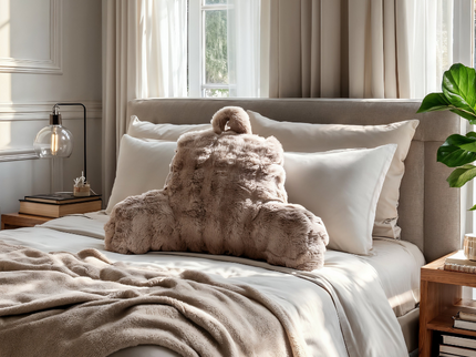 Kussen Bedsteun Pompom - Taupe