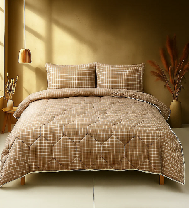Easy Dekbed Squares - Taupe