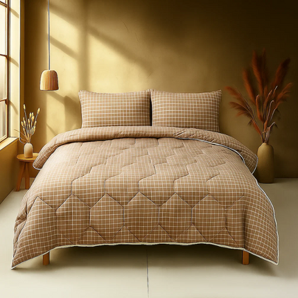 Easy Dekbed Squares - Taupe