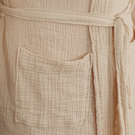 Badjas Mousseline Katoen - Beige