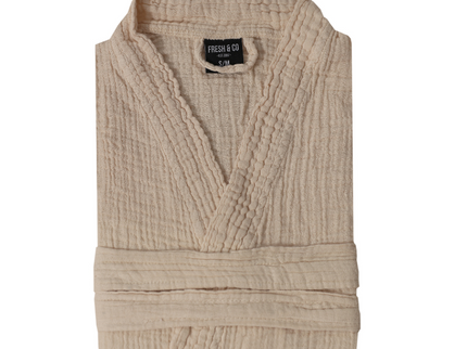 Badjas Mousseline Katoen - Beige