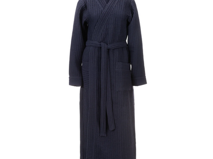 Luxe Wafel Badjas - Navy Blue