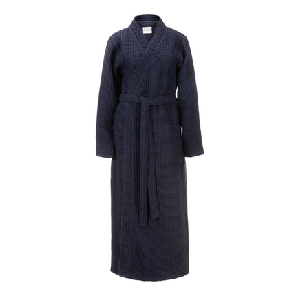 Luxe Wafel Badjas - Navy Blue