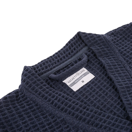 Luxe Wafel Badjas - Navy Blue
