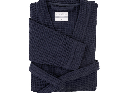 Luxe Wafel Badjas - Navy Blue