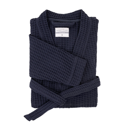 Luxe Wafel Badjas - Navy Blue