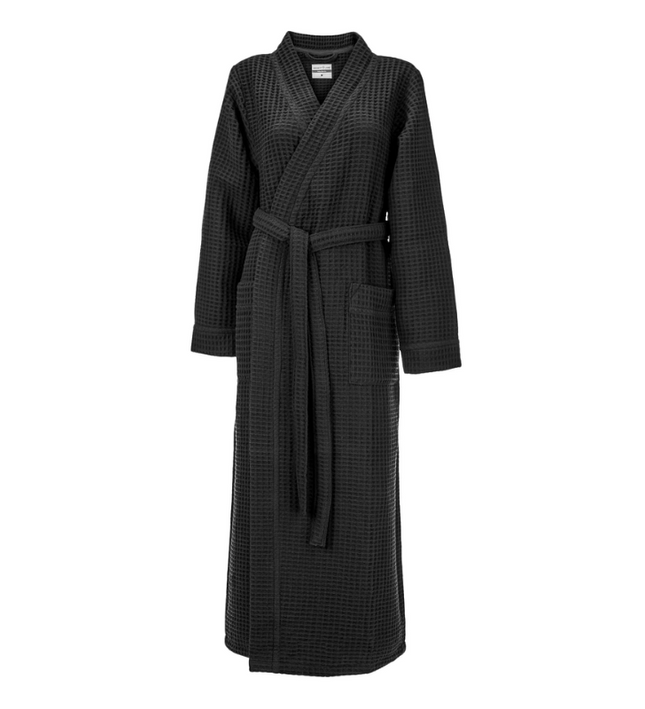 Luxe Wafel Badjas - Midnight Black