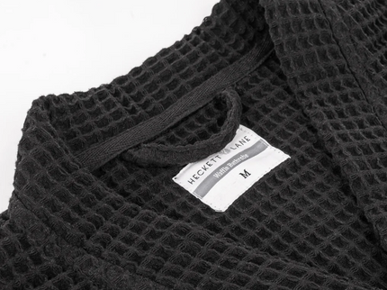 Luxe Wafel Badjas - Midnight Black