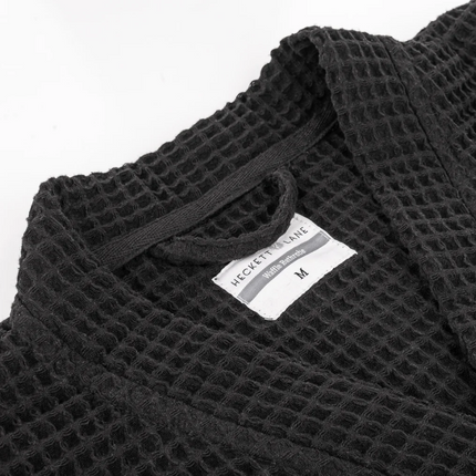 Luxe Wafel Badjas - Midnight Black