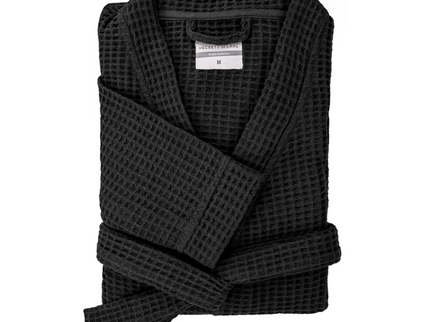 Luxe Wafel Badjas - Midnight Black