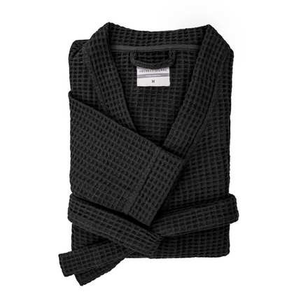 Luxe Wafel Badjas - Midnight Black