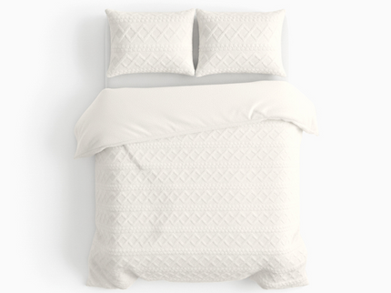 Dekbedovertrek Teddy Jacquard - Wit