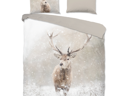 Dekbedovertrek Katoen-Flanel - Snowydeer