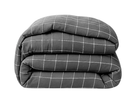 Easy Dekbed Zonder Overtrek - Squares - Grijs