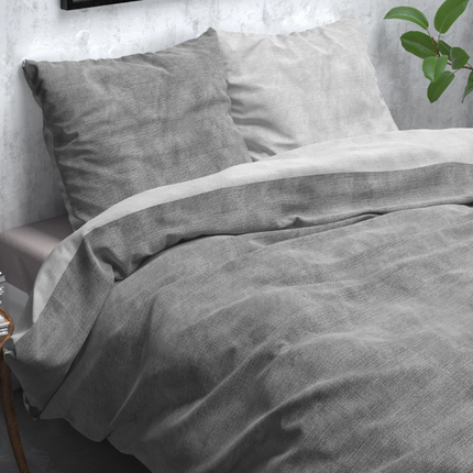 Dekbedovertrek Katoen Flanel - Washed Cotton Grijs