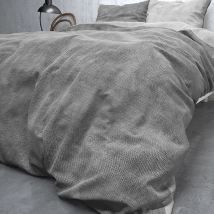 Dekbedovertrek Katoen Flanel - Washed Cotton Grijs
