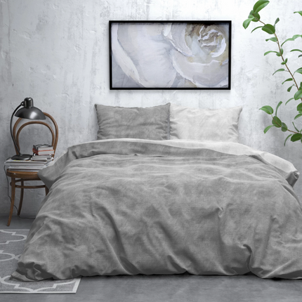 Dekbedovertrek Katoen Flanel - Washed Cotton Grijs