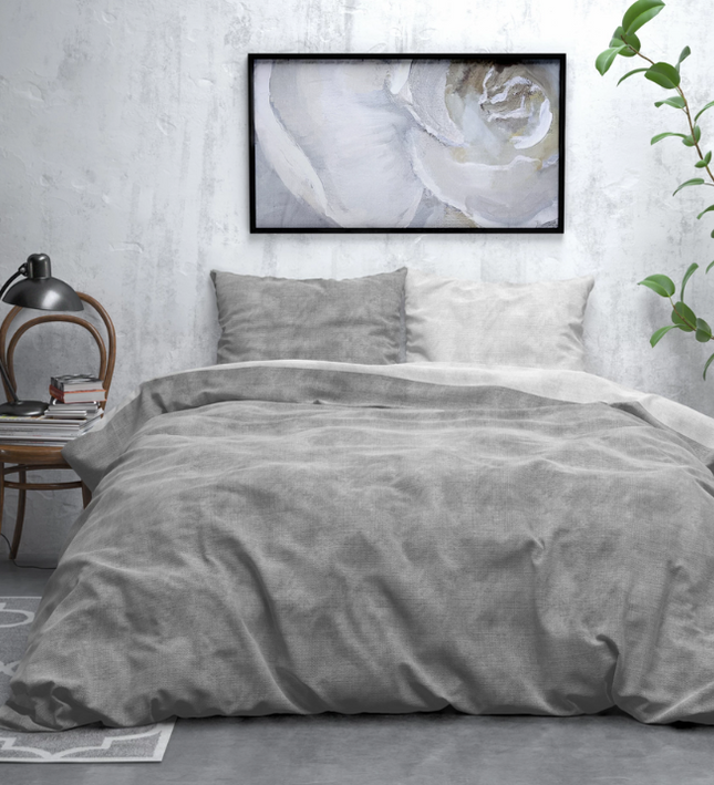 Dekbedovertrek Katoen Flanel - Washed Cotton - Grijs