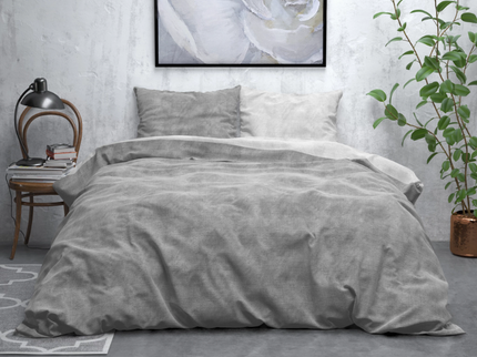 Dekbedovertrek Katoen Flanel - Washed Cotton Grijs