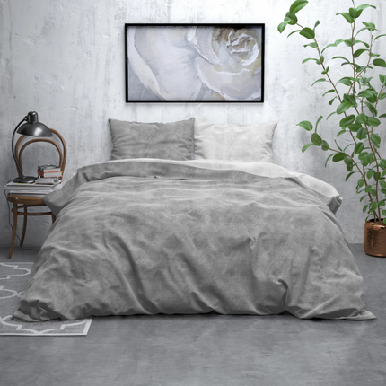 Dekbedovertrek Katoen Flanel - Washed Cotton Grijs