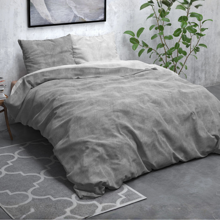 Dekbedovertrek Katoen Flanel - Washed Cotton Grijs