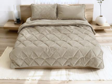 Lazy Dekbed Zonder Overtrek - Velvet - Taupe/Grijs