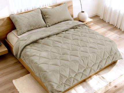 Lazy Dekbed Zonder Overtrek - Velvet - Taupe/Grijs