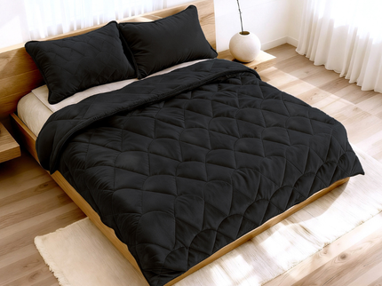 Lazy Dekbed Zonder Overtrek - Velvet - Zwart