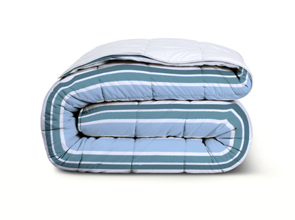 Easy Dekbed Zonder Overtrek - Horizontal Lines - Navy