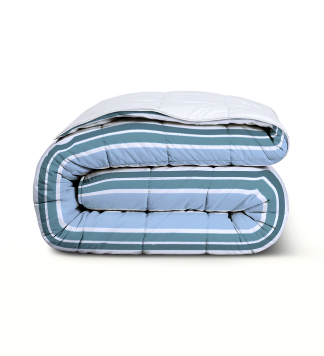 Easy Dekbed Zonder Overtrek - Horizontal Lines - Navy