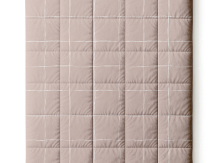 Easy Dekbed Zonder Overtrek - Scribble Squares - Taupe