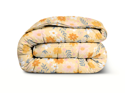 Easy Dekbed Zonder Overtrek - Orange Flower Field