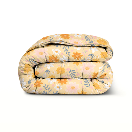 Easy Dekbed Zonder Overtrek - Orange Flower Field
