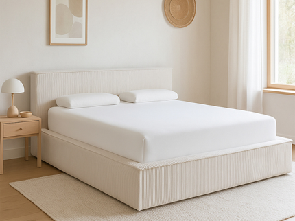 Boxspring met Opbergruimte Amour Cosy - Crème