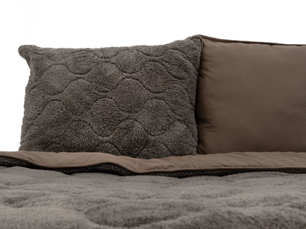 Lazy Dekbed Zonder Overtrek - Teddy - Taupe/Grijs