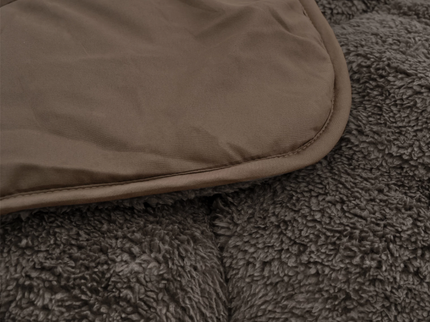 Lazy Dekbed Zonder Overtrek - Teddy - Taupe/Grijs