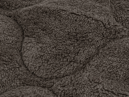 Lazy Dekbed Zonder Overtrek - Teddy - Taupe/Grijs