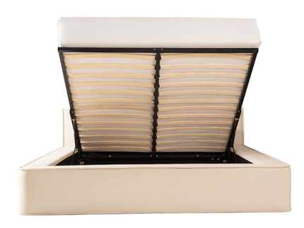Boxspring met Opbergruimte Amour Tranquility - Velvet - Crème