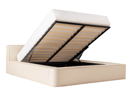 Boxspring met Opbergruimte Amour Tranquility - Velvet - Crème