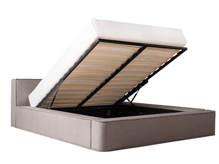 Boxspring met Opbergruimte Amour Tranquility - Velvet - Taupe